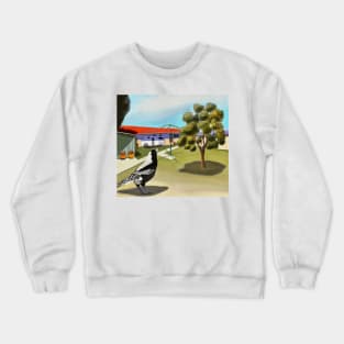 Aussie Backyard (with Magpie) Crewneck Sweatshirt